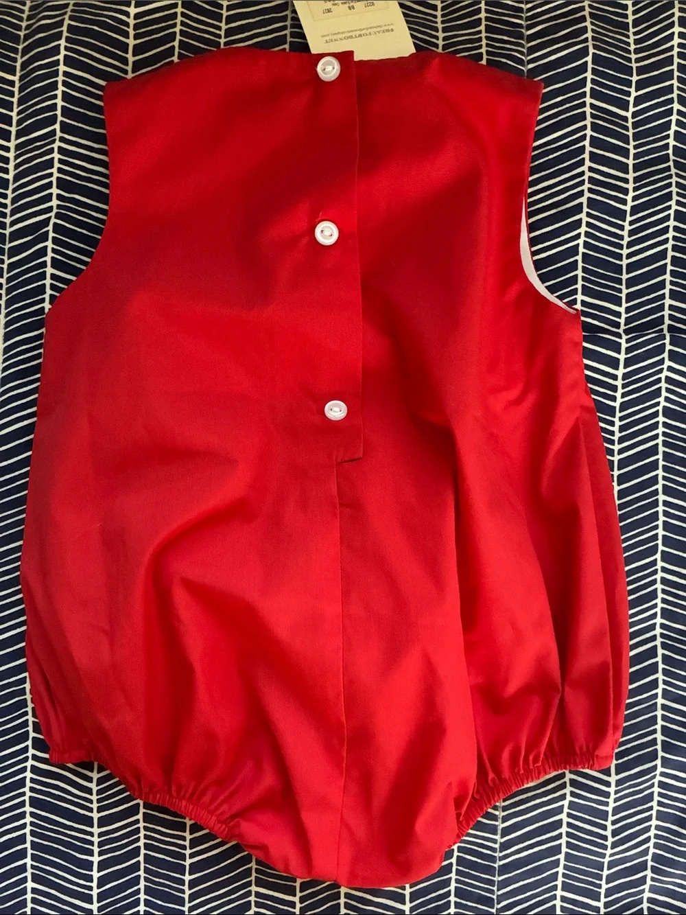 The Beaufort Bonnet Company Red Floral-Trim Bubble one piece